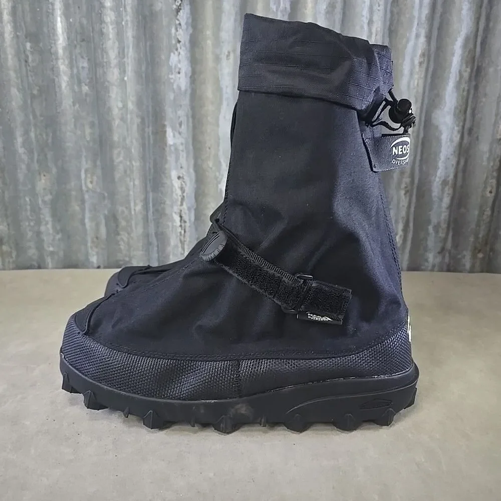 Neos Voyager Glacier Trek Cleats Overshoes Black Waterproof Sz L (US9.5-11)